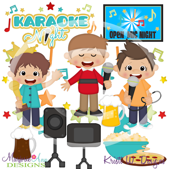 Karaoke Night-Boys SVG Cutting Files Includes Clipart - Click Image to Close